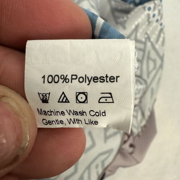 Sleeveless Tunic Tank Top Size XXL Aztec Circle Print Beige And Blue - Picture 5 of 5